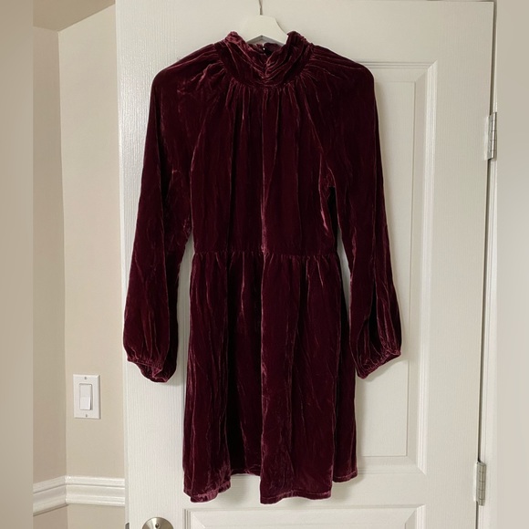 BNWT Rachel Pally small Bordeaux colour velvet dress. Regular price $225.00 - Picture 2 of 7